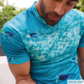 Preview: Sportstoff mit Schildkrötenmuster